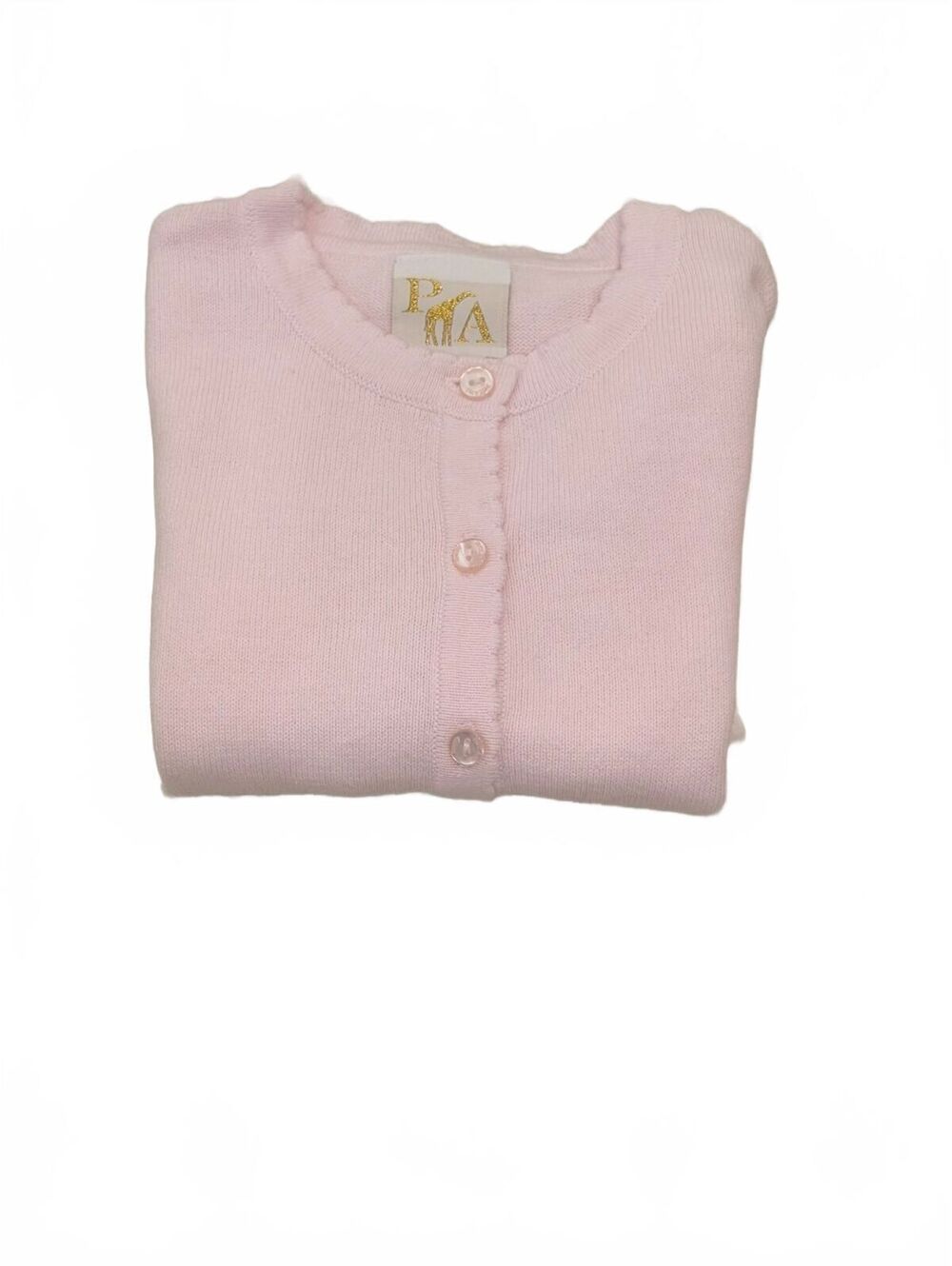 New! Petit Ami Girls Pink Scalloped Edge Cardigan Sweater Fine Knit Girls 3T